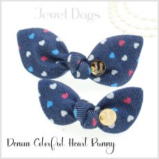 画像1: デニムカラフルハートバニー (1)